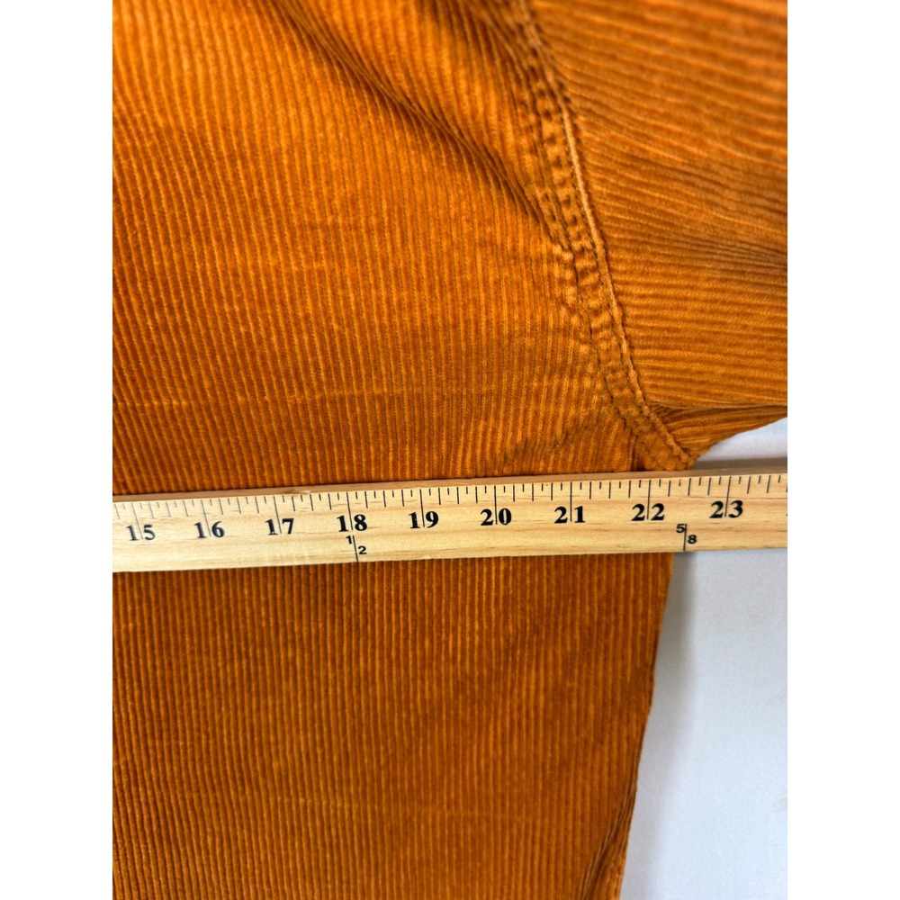 Vintage 80s Levis Corduroy Shirt Mens M White Tab Burnt Orange Rust Hong Kong - Picture 7 of 10